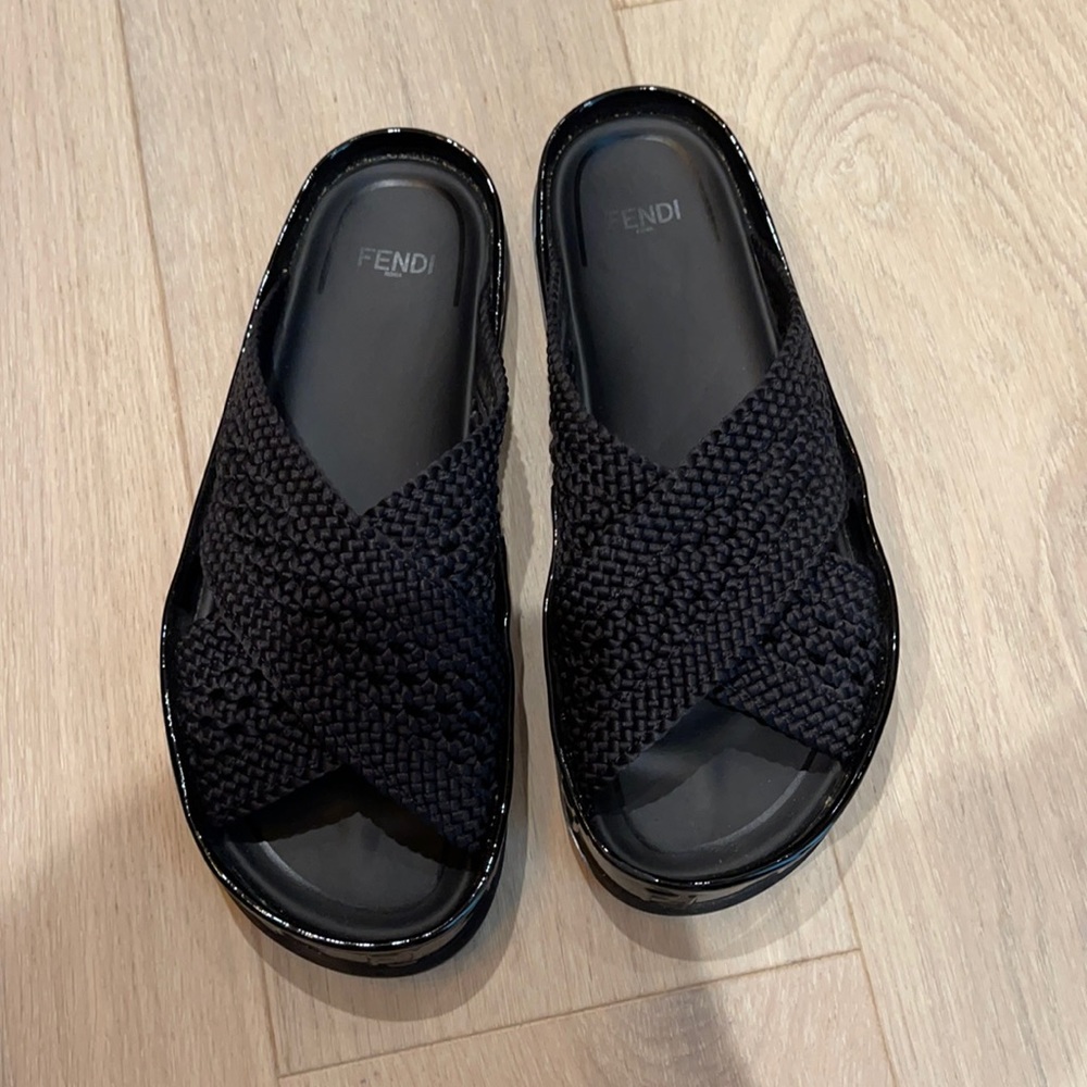 Fendi black sandals
